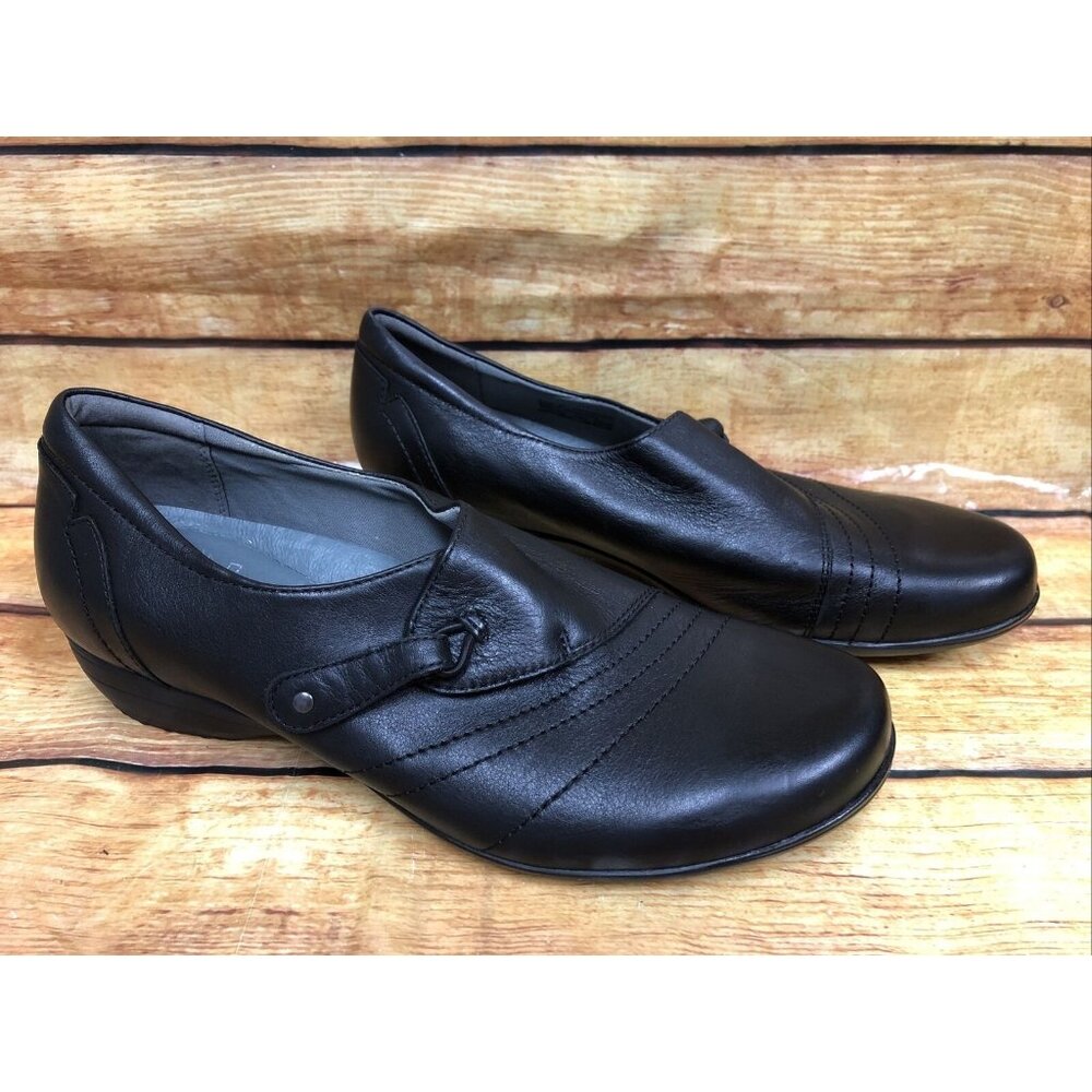 DANSKO Franny Black Leather Milled Loafers Shoes Womens  40 / 9.5-10 (3b84)